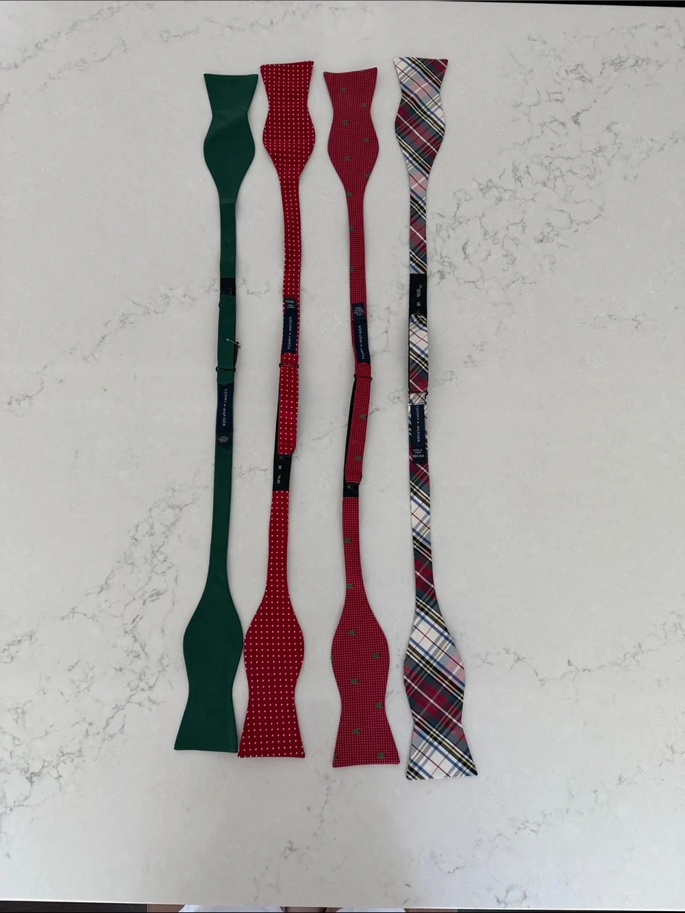 Men's Self-Tie Bow Ties - Red, Green, Plaid, Christmas Trees
